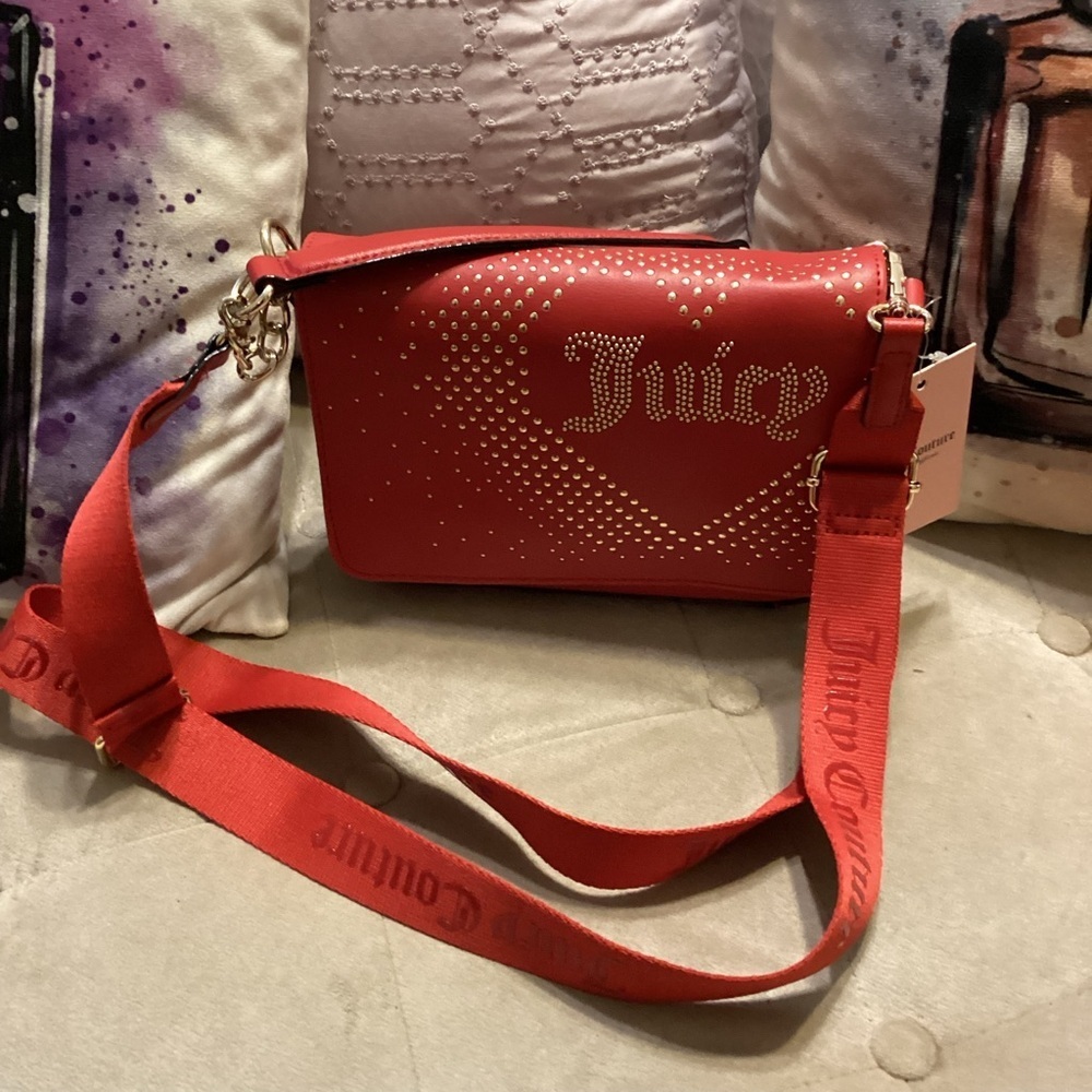 NWT Juicy Couture Crossbody Bag Purse With Sliver Logo Studs